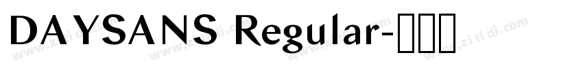 DAYSANS Regular字体转换